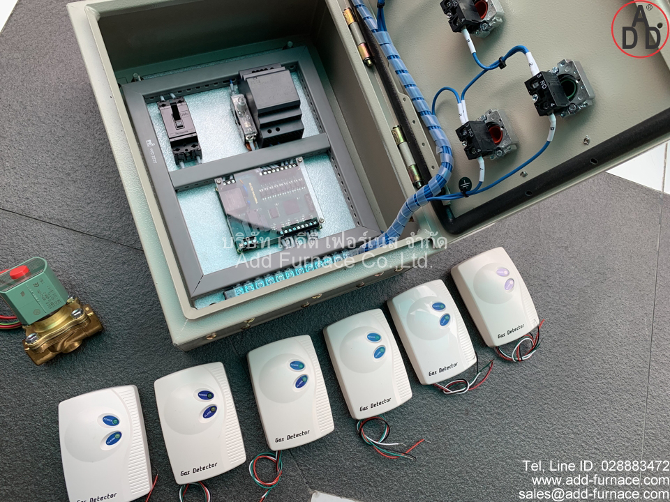 ควบคุมตรวจจับแก๊สรั่ว6จุด(โซลินอยด์วาล์ว)Yamataha-GLD-09 6Point Application With Gas Solenoid Valve(9)